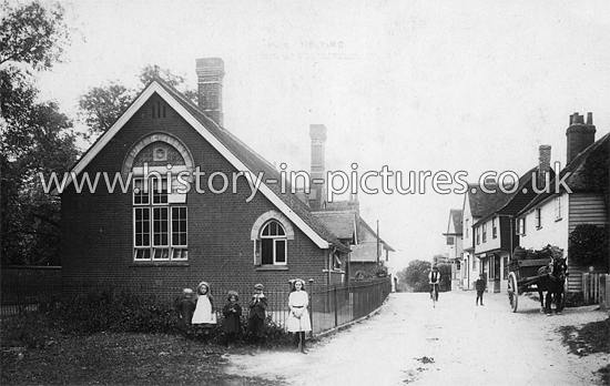The School and Village, The Street, High Easter, Essex. c.1914